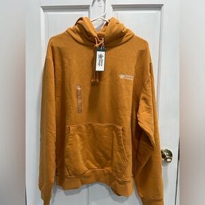 ALPINE DESIGN NWT Golden Honey Graphic Logo Pullover Pre Washed Hoodie SZ LARGE